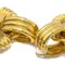 Chanel Hoop Dangle Earrings Gold Clip-On 94P 113106, Set of 2, Image 2