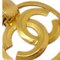 Chanel Hoop Dangle Earrings Gold Clip-On 96P 151906, Set of 2, Image 2