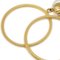 Chanel Hoop Earrings Gold Artificial Pearl Clip-On 97P 121303, Set of 2 2