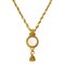 Goldene Loupe Bell Halskette mit Kettenanhänger von Chanel 1