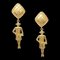 Chanel Mademoiselle Dangle Earrings Clip-On Gold 122680, Set of 2 1