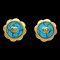 Chanel Marble Earrings Clip-On Light Blue 97P 113304, Set of 2 1