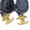 Chanel Medallion Dangle Earrings Gold Silver Clip-On 96A 110455, Set of 2 2