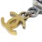 Chanel Medallion Dangle Earrings Gold Silver Clip-On 96P 141011, Set of 2, Image 2