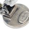 Chanel Boucles d'Oreilles Pendantes Médaillon Doré Argenté Clip-On 96P 141011, Set de 2 4
