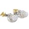 Chanel Medallion Dangle Earrings Gold Silver Clip-On 97P 112306, Set of 2 3