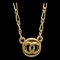 CHANEL Medallion Gold Chain Pendant Necklace 1983 140329 1