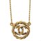 Gold Medallion Chain Pendant Necklace from Chanel 1