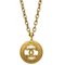 Gold Medallion Chain Pendant Necklace from Chanel 1