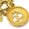 CHANEL Medallion Gold Chain Pendant Necklace 3842 123255 3