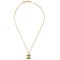 CHANEL Mini CC Chain Pendant Necklace Gold 1982 141197 2