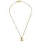 CHANEL Mini CC Chain Pendant Necklace Gold 1982 142155 2
