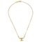 CHANEL Mini CC Chain Pendant Necklace Gold 1982 112169 2