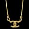 CHANEL Mini CC Chain Pendant Necklace Gold 1982 112169 1