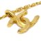 CHANEL Mini CC Chain Pendant Necklace Gold 1982 112170 3