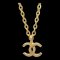 CHANEL Mini CC Chain Pendant Necklace Gold 376/1982 151295 1