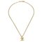 CHANEL Mini CC Chain Pendant Necklace Gold 376/1982 151295 2