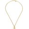 CHANEL Mini CC Chain Pendant Necklace Gold 376/1982 142178 2
