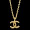 Collier pendentif chaîne en or CHANEL Mini CC 1982/376 141198 1