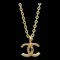CHANEL Mini CC Gold Chain Pendant Necklace 376 130784 1
