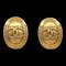 Chanel Oval Earrings Clip-On Gold 2842/28 112217, Set of 2 1