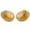 Chanel Oval Earrings Gold Clip-On 95A 141169, Set of 2 3