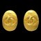 Chanel Oval Earrings Gold Clip-On 96P 141308, Set of 2 1