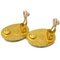 Chanel Oval Earrings Gold Clip-On 96P 141308, Set of 2 4
