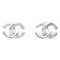 Piercing Earrings in Silver from Chanel, Set of 2 1