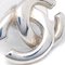 Piercing Earrings in Silver from Chanel, Set of 2, Image 2