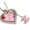 Pink Heart Piercing Earrings from Chanel, Set of 2 2
