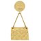 Quilted Brooch Pin in Gold from Chanel 1