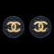 Chanel Quilted Black & Gold Earrings 131519, Set of 2 1