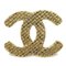 Quilted Brooch Pin in Gold from Chanel 1