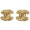 Quilted CC Earrings from Chanel, Set of 2 1
