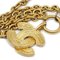 CHANEL Quilted CC Gold Chain Pendant Necklace 3857 65491 3