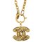 CHANEL Quilted CC Gold Chain Pendant Necklace 3857 65491 2