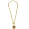 Collar con colgante de cadena de oro CC acolchado de Chanel, Imagen 1