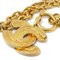 Gesteppte CC Halskette mit goldenem Kettenanhänger von Chanel 4