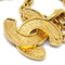Collar con colgante de cadena de oro CC acolchado de Chanel, Imagen 4
