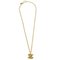 Collar con colgante de cadena de oro CC acolchado de Chanel, Imagen 1