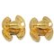 Chanel Quilted Earrings Clip-On Gold 2459 142121, Set of 2, Image 3