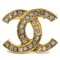 Rhinestone Brooch Pin in Gold from Chanel, Image 1
