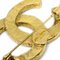 CHANEL Rhinestone Brooch Pin Gold 130787 4