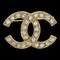 Broche CHANEL de diamantes de imitación Dorado 130787, Imagen 1
