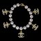 CHANEL Rhinestone Chain Bracelet Gold 95A 120667 1