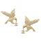 Rhinestone Eagle Earrings in Gold from Chanel, Set of 2 1