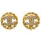 Rhinestone Earrings in Gold from Chanel, Set of 2, Image 1