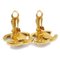 Chanel Rhinestone Turnlock Earrings Clip-On Gold 96A 28759, Set of 2 2