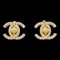 Chanel Rhinestone Turnlock Earrings Clip-On Gold 96A 28759, Set of 2, Image 1